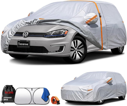 Car Cover Waterproof All-Weather,Heavy-Duty Outdoor Full Exterior Automobiles Sedan/Coupe (Length 186-193 inch) with Windshield Sun Shade Universal Fit Toyota Camry, Tesla Model 3, Accord etc