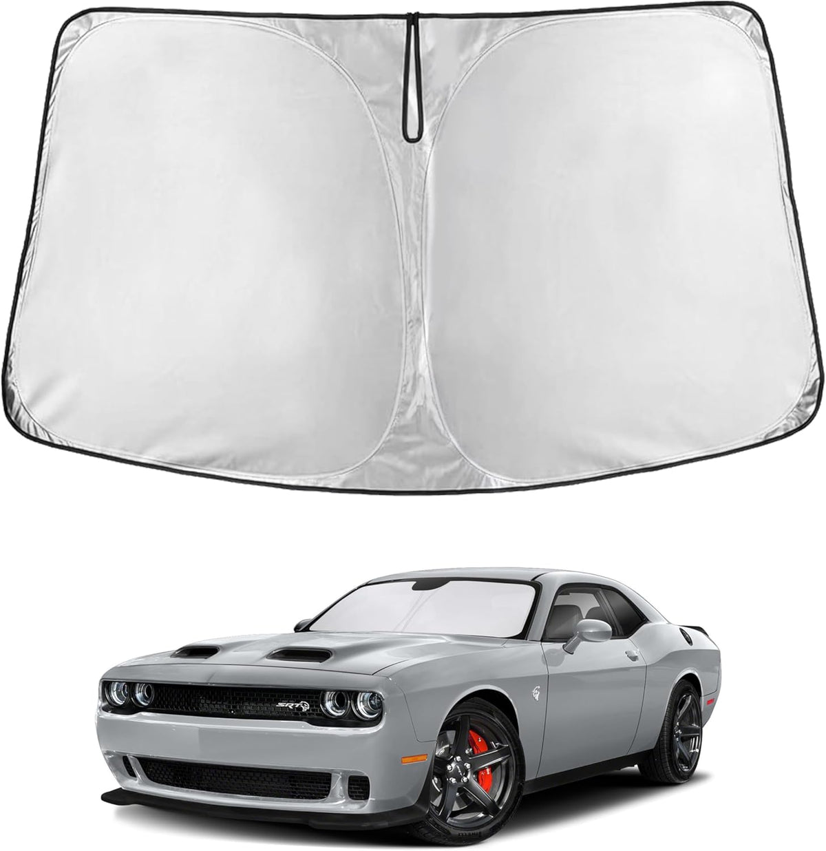 EcoNour Car Windshield Sun Shade | 2025 Upgraded Innovative No-Light-Pass Technology for Maximum Coverage | Foldable Sun Shade Keeps Your Vehicle Cool | Must-Have Car Accessories | Small (59" x 29") - Colors J