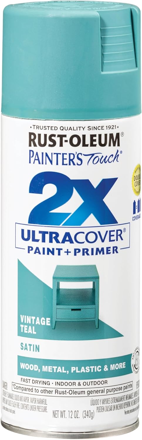 Rust-Oleum 334029 Painter's Touch 2X Ultra Cover Spray Paint, 12 oz, Gloss Clear - Colors E