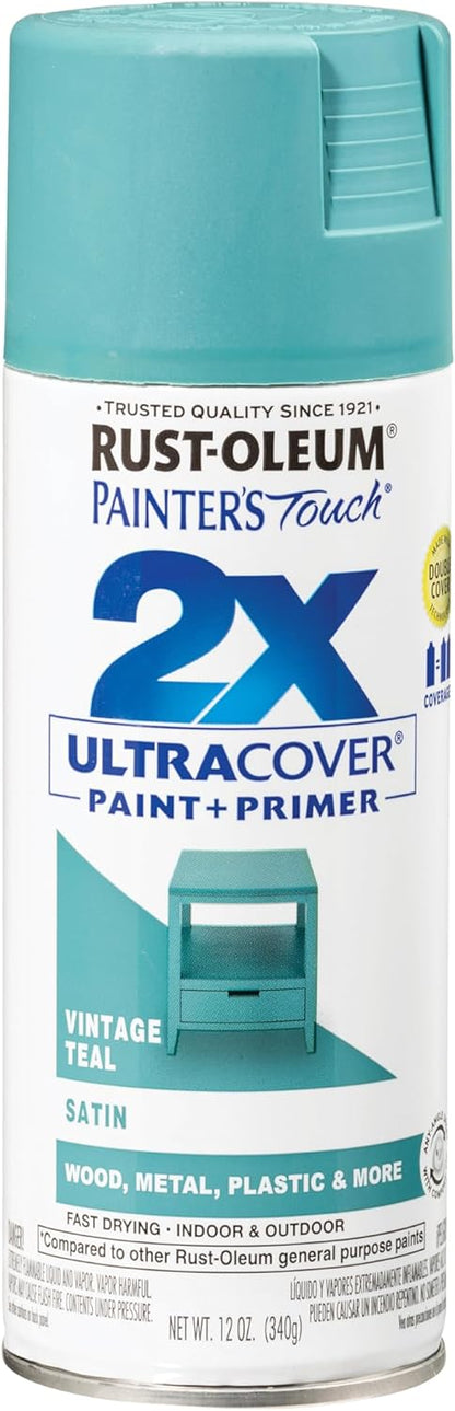 Rust-Oleum 334029 Painter's Touch 2X Ultra Cover Spray Paint, 12 oz, Gloss Clear - Colors E