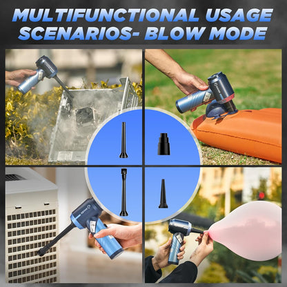 Saker Handheld Car Vacuum Portable Cordless17000PA Mini Air Duster Blower Rechargeable Foldable Vacuum Cleaner with Brushless Motor for Home, Office Pet HL132 Black