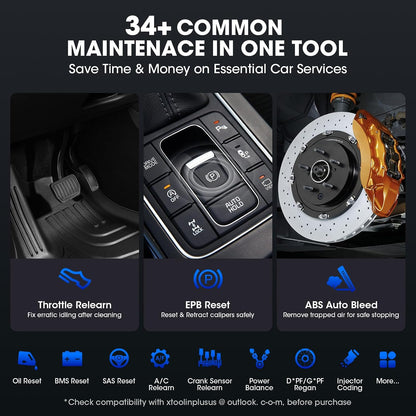 XTOOL IP616 V2.0 Bidirectional Scan Tool, No Subscription Fee, AI-Assisted Full System OBD2 Scanner Diagnostic Tool, 34+ Resets, Active Test, EPB, Injector Test, CAN FD & DoIP, FCA