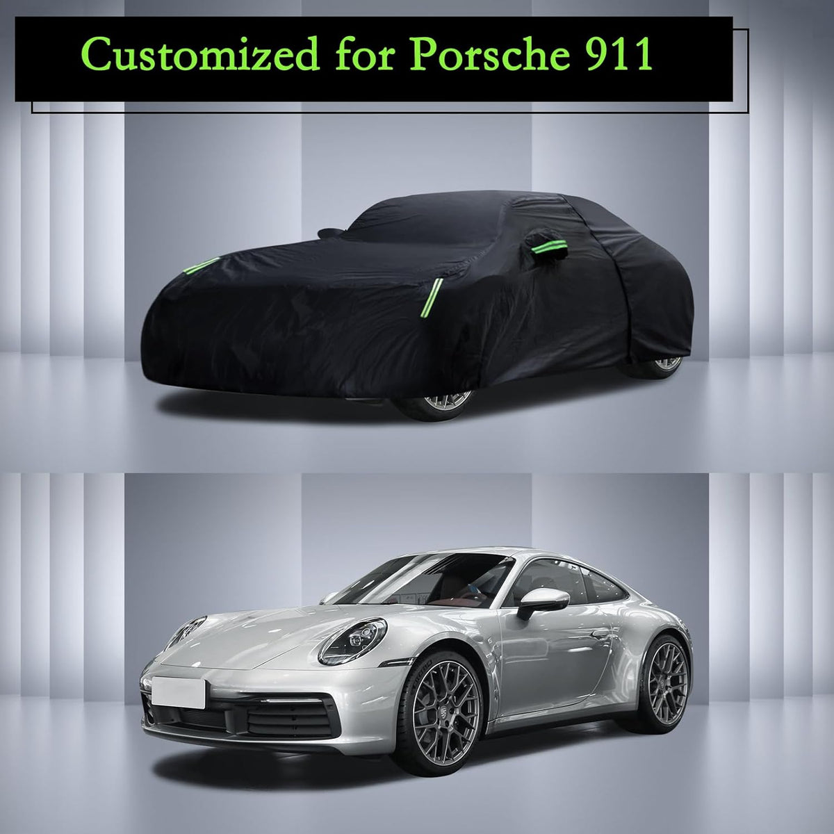 Car Cover Custom Fit for Toyota Corolla 2000-2025, Honda Civic 1991-2025, Waterproof All Weather Full Exterior Cover Rain Sun Protector Car Cover with Door Zipper