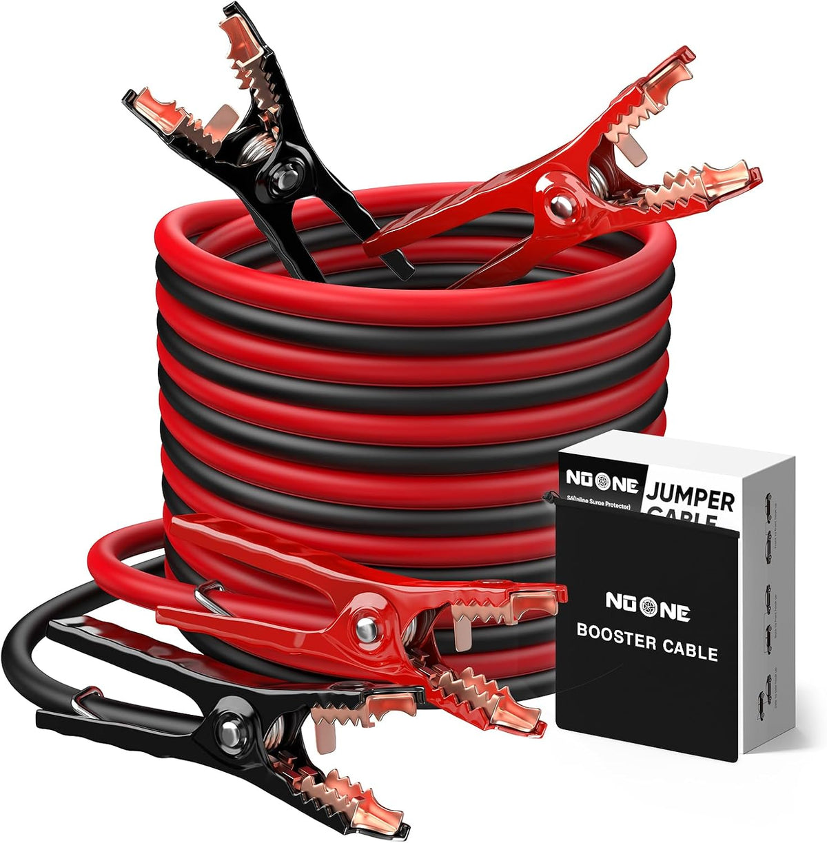 NOONE Jumper Cables for Car Battery, Heavy Duty Automotive Booster Cables for Jump Starting Dead or Weak Batteries (10-Feet)