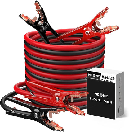 NOONE Jumper Cables for Car Battery, Heavy Duty Automotive Booster Cables for Jump Starting Dead or Weak Batteries (10-Feet)
