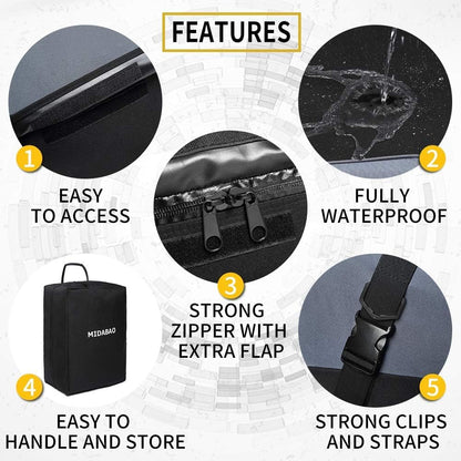 MIDABAO 20 Cubic Waterproof Duty Car Roof Top Carrier-Car Cargo Roof Top Bag, Waterproof & Coated Zippers includes Anti Slip Mat with or without Racks (20 Cubic Feet)