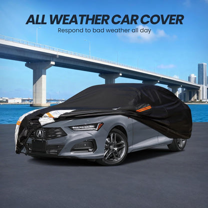 Large SUV Car Cover for Chevy Suburban 100% Waterproof All Weather, Heavy Duty Outdoor Full Exterior Covers Rain Sun Wind UV Protection. - Colors C