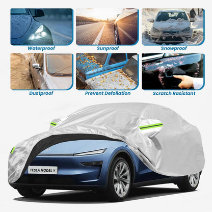 Car Cover, SUV Waterproof Car Covers for Automobiles All Weather Season UV Hail Protection Snowproof Full Car Cover, Outdoor Full Cover Universal Fit SUV Up to 190’’