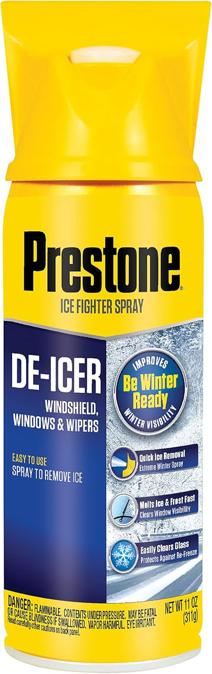 Prestone AS242 Windshield De-Icer - 11 oz. Aerosol (Pack of 2)