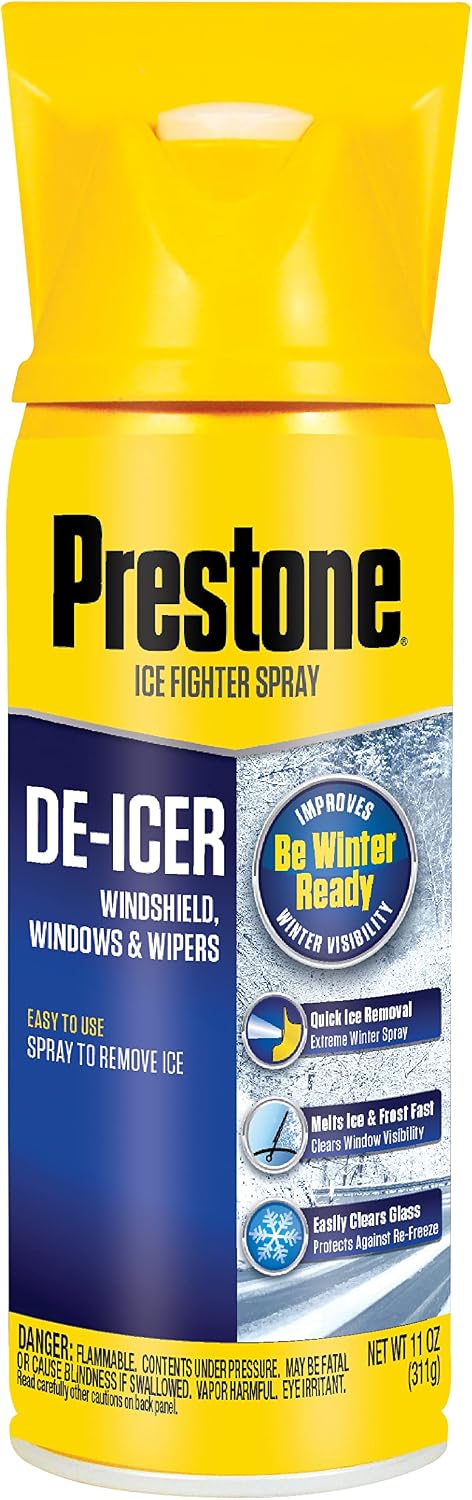 Prestone AS242 Windshield De-Icer - 11 oz. Aerosol (Pack of 2)