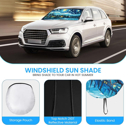 Windshield Sun Shade - Windshield Sun Shade Foldable Offers Ultimate Protection for Car Interior UV Protection Car