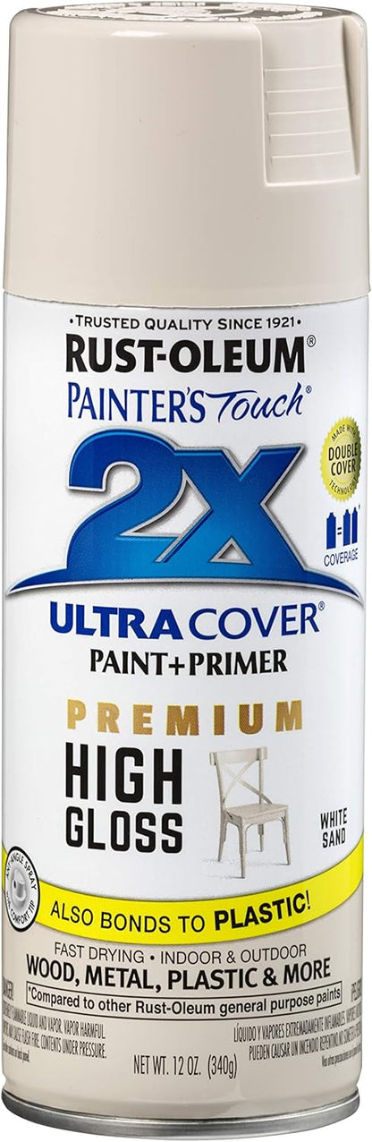 Rust-Oleum 334029 Painter's Touch 2X Ultra Cover Spray Paint, 12 oz, Gloss Clear - Colors D