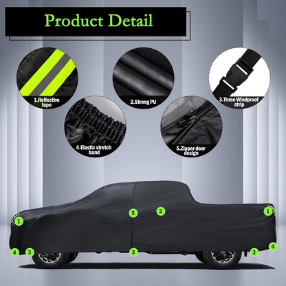 Car Cover Custom Fit for Toyota Corolla 2000-2025, Honda Civic 1991-2025, Waterproof All Weather Full Exterior Cover Rain Sun Protector Car Cover with Door Zipper