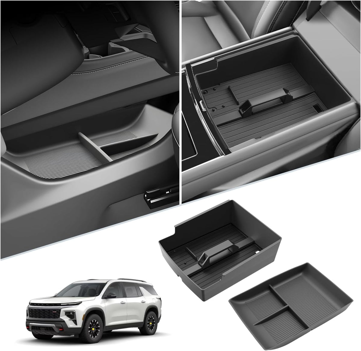 SKTU 2-Pack 2023 2024 2025 2026 Lexu s RX350 Center Console Organizer for 2023-2026 Lexu s RX350/RX450h/RX500h Console Tray 2023 2024 2025 2026 RX350 Accessories with Sunglasses Holder [Double Layers]