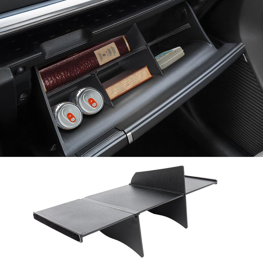 Glove Box Divider Organizer Compatible with 2024 2025 2026 Hyundai Santa Fe Insert Divider Tray ABS Secondary Storage Interior Accessories