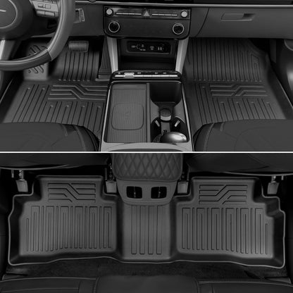 Floor Mats for Hyundai Elantra Gas 2021-2026, All Weather Floor Mats Trunk Cargo Liner and Door Sill Guards Accessories, Full Coverage Set (Not fit Hybrid Models)
