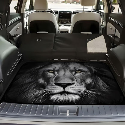 Universal Car Trunk Mat 29" x 39",Purple Colorful Flowers All Weather Trunk Protection Cargo Liner, Durable Cargo Mat Rear Trunk Liner,Stylish Vehicle Interior Accessories Suitable for Most Car Models