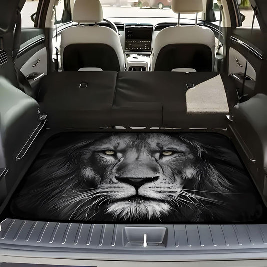 Universal Car Trunk Mat 29" x 39",Purple Colorful Flowers All Weather Trunk Protection Cargo Liner, Durable Cargo Mat Rear Trunk Liner,Stylish Vehicle Interior Accessories Suitable for Most Car Models