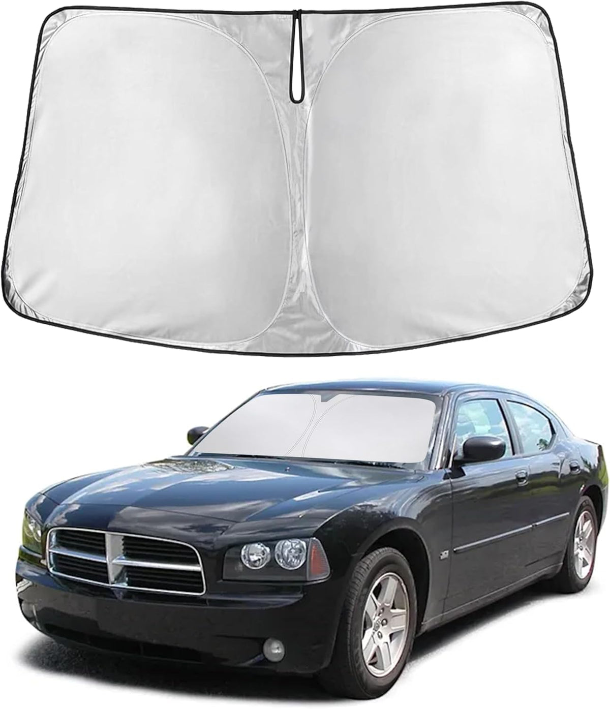 EcoNour Car Windshield Sun Shade | 2025 Upgraded Innovative No-Light-Pass Technology for Maximum Coverage | Foldable Sun Shade Keeps Your Vehicle Cool | Must-Have Car Accessories | Small (59" x 29") - Colors F