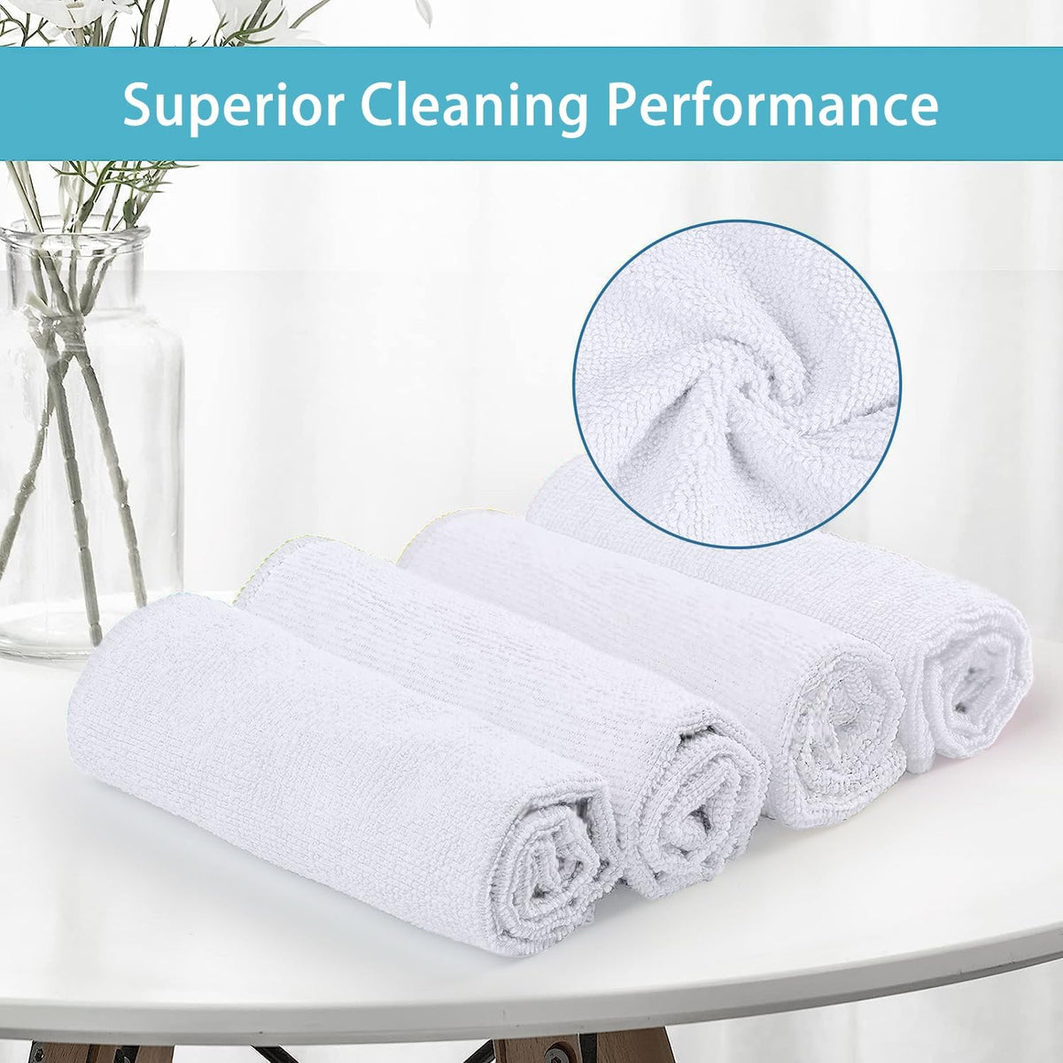 HOMEXCEL Grey Microfiber Cleaning Cloth, 12 Pack Premium Microfiber Towels for Cars, Lint Free, Scratch-Free, Highly Absorbent, Reusable Cleaning Rags for Car, Household, Kitchen, Window, 11.5"X11.5"