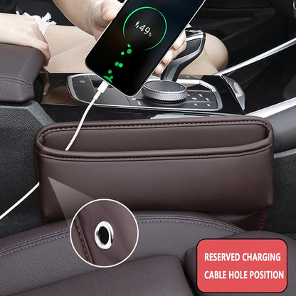 Car Seat Gap Filler 2 pack Car Gap Filler Seat Organizer Front Seat Leather Car Accessories for Women Men, Car Essentials for SUV Truck, Adjustable Seat Gap Filler Organizer (Black 2 pack)