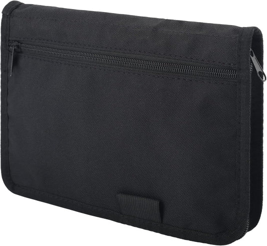 Car Registration and Insurance Holder,Glove Box Compartment Organizer,Zipped Design Owner Manual Case,Multi-Pocket Paperwork Glove Bag,Soft Document Organizer for Car Insurance License Cards Driver