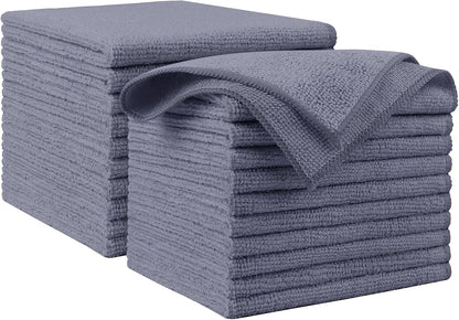 AIDEA Microfiber Cleaning Cloth, 50PK, Microfiber Towels for Cars, Premium Wash Cloths, Dusting Cloth Cleaning Rags, Absorbent Towels for SUVs, House, Kitchen, Window, Cleaning Supplies12×12"
