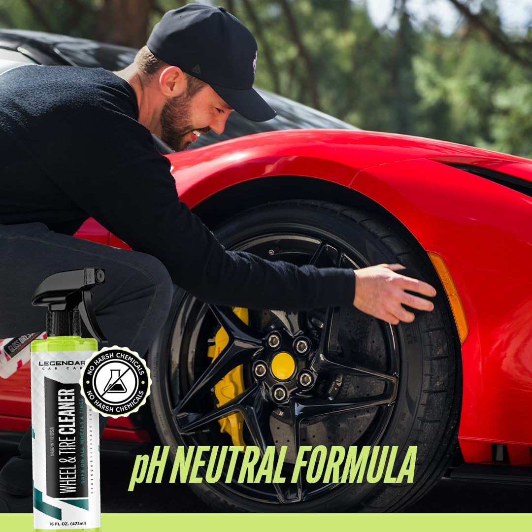 Legendary Wheel Cleaner Spray 16oz - Deep Cleaning Formula for All Wheel & Rim Finishes - Removes Brake Dust, Dirt & Grime