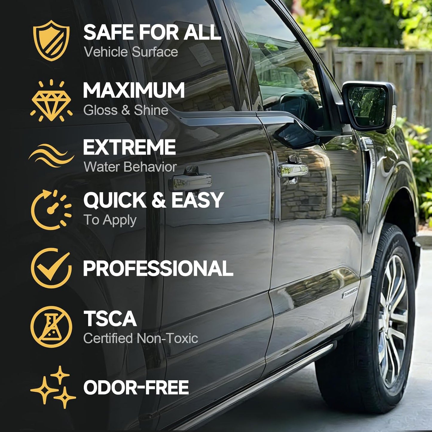 Real Ceramic Coating for Cars Polish (16 Fl Oz), Unmatched Shine Car Wax Coating Spray, No Pungent Smell, Quick Detailer Spray Wax, Lasts 50+ Washes Car Paint Sealant, Truck Accessories