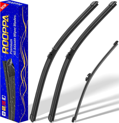 3 wipers Replacement for 2017-2021 2022 Honda CRV CR-V, Windshield Wiper Blades Original Equipment Replacement - 26"/17"/12" (Set of 3) U/J HOOK - Colors B
