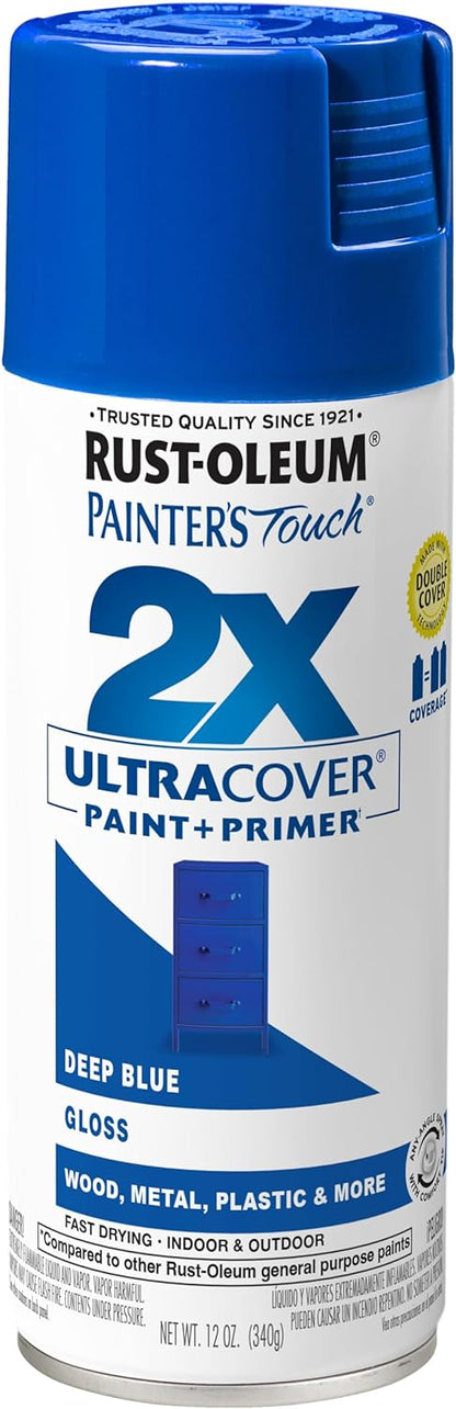 Rust-Oleum 334029 Painter's Touch 2X Ultra Cover Spray Paint, 12 oz, Gloss Clear - Colors A