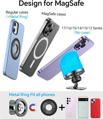 Kaistyle for Magsafe Car Mount【Strong Magnets】Magnetic Phone Holder for Car Phone Holder Mount Dash Mounted Holders Phone Holders for Your Car Accessories for Women Men for iPhone 17 Pro Max 16 15 14