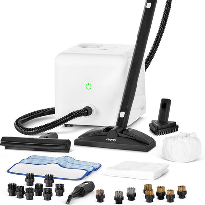 Dupray Neat Steam Cleaner with 27-Piece Accessory Kit – High-Performance Chemical-Free Cleaning for Floors, Cars, Tiles, and More, *Kills 99.9% of Bacteria & Viruses (incl. x16 assorted brushes)