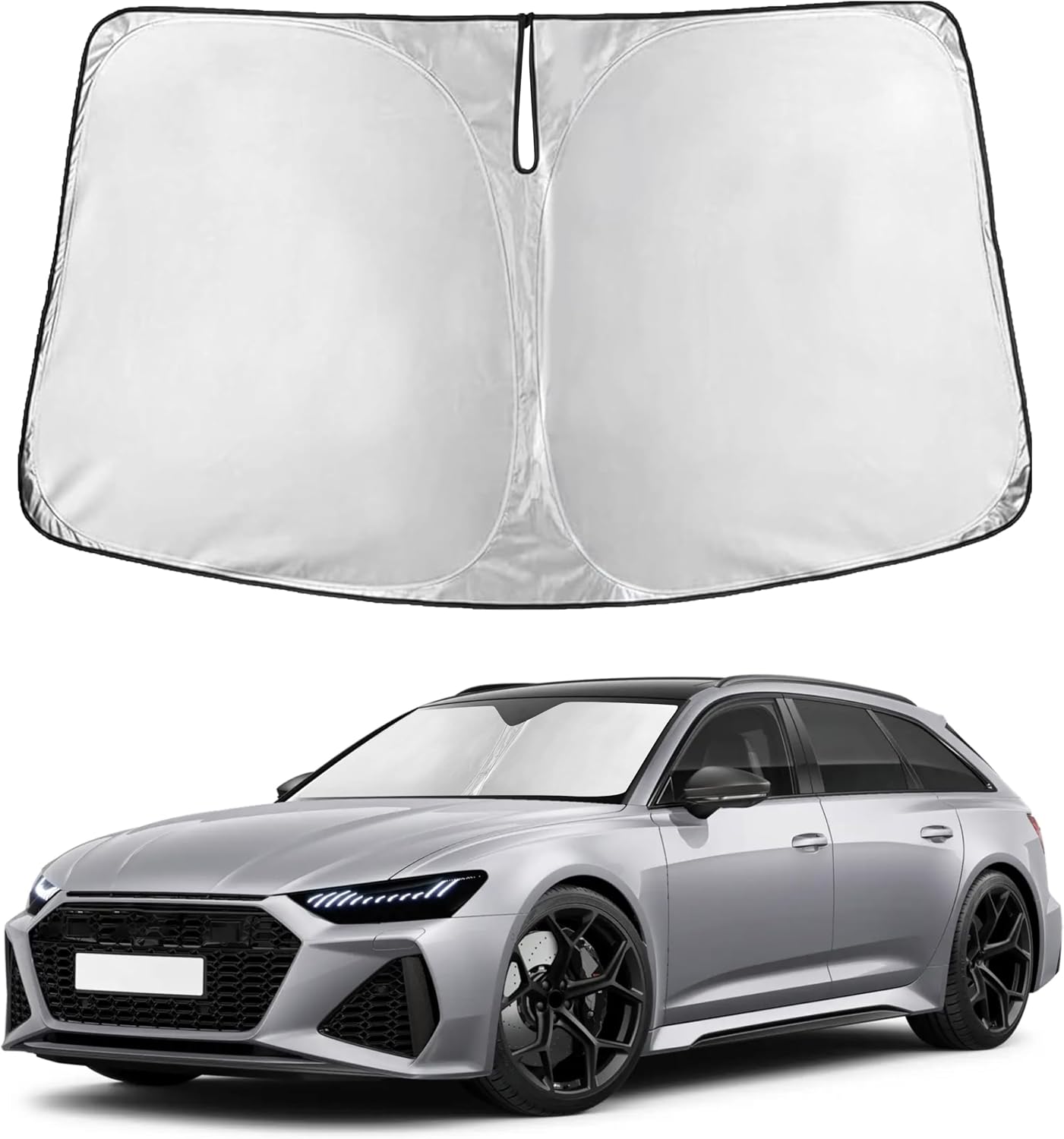 EcoNour Car Windshield Sun Shade | 2025 Upgraded Innovative No-Light-Pass Technology for Maximum Coverage | Foldable Sun Shade Keeps Your Vehicle Cool | Must-Have Car Accessories | Small (59" x 29") - Colors B