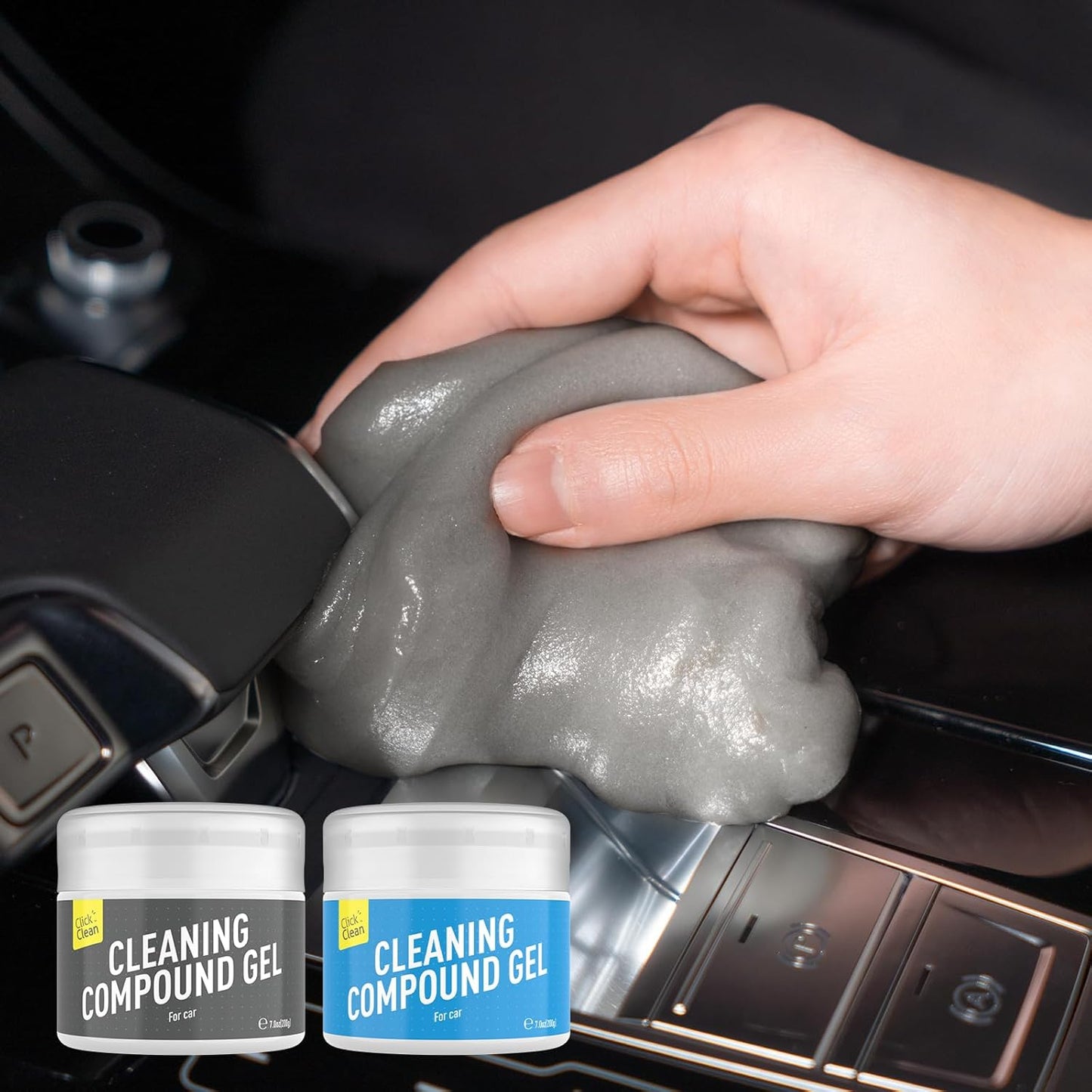 CLICK CLEAN Cleaning Gel for Car, 7oz Car Detailing Tools, Cleaning Putty Gel, Car Interior Cleaner Universal Dust Cleaner for Keyboard, Laptop, Air Vents