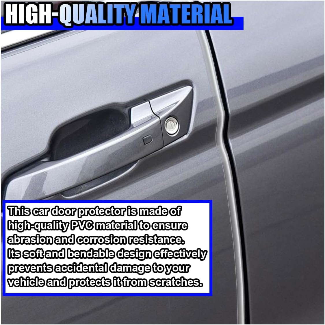 32Ft(10M) Car Door Edge Protector, Anti-Collision Car Door Entry Guard Protective Strip, No Glue Automotive Trim Doors Edge Guard (Clear)