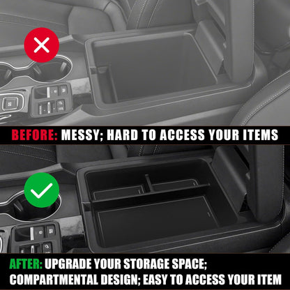 Muslogy Center Console Organizer Compatible with Honda Pilot 2023 2024 2025 2026, 2024-2026 Ridgeline/Passport Center Console Storage Box Divider Inserts Interior Accessories ABS Material(Gray)