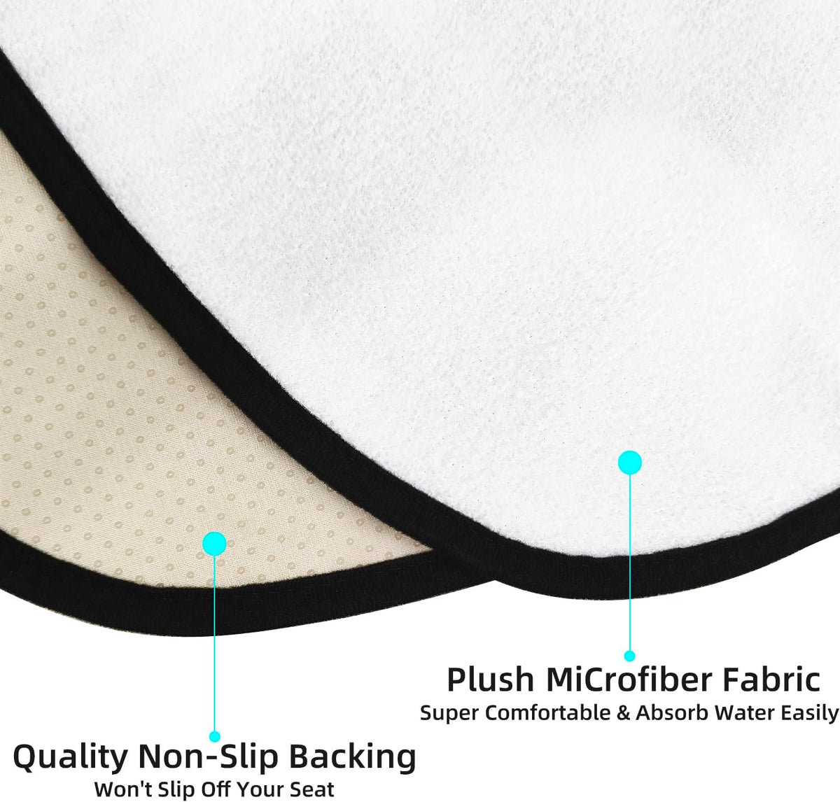 Waterproof Sweating Car Seat Cover for Post Gym Workout, Running, Swimming, Beach and Hiking, Universal Fit Non-Slip Towel Bucket Seat Protector for Cars SUV Trucks, Machine Washable (Grey)