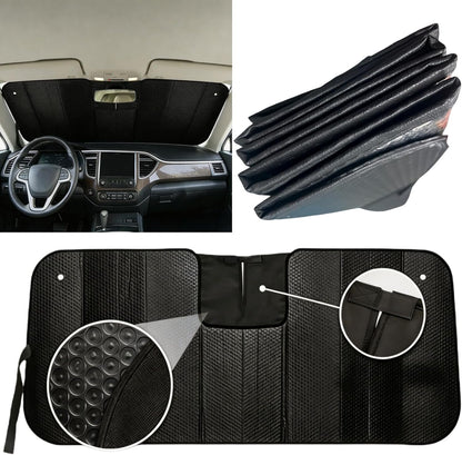 GWUSKDT Car Sun Shade, Sun Protector,Foldable Front Window Shade-Thicken 5-Layer Bubble for Auto Windshield UV Protection and Heat Reflector 58"x 27.5" (Blue)