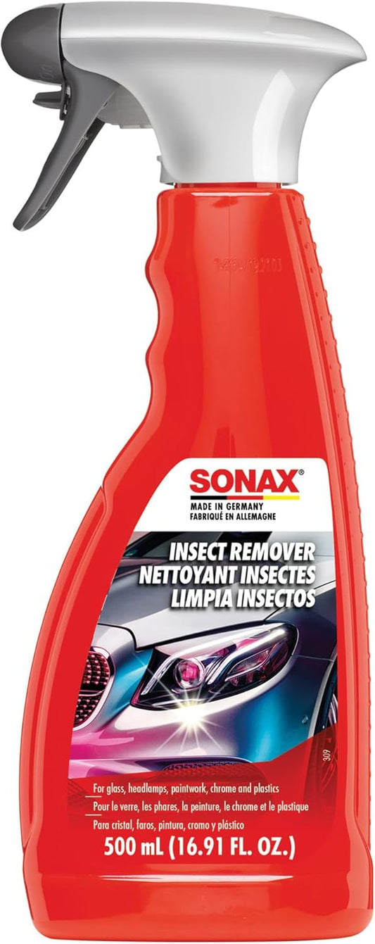 SONAX Insect Remover 533200 | High-Performance Bug Residue Cleaner for Paint, Glass, Chrome & Plastics | Solvent-Free Formula Loosens Tough Insect Deposits | Prevent Clear Coat Damage | | 500ml