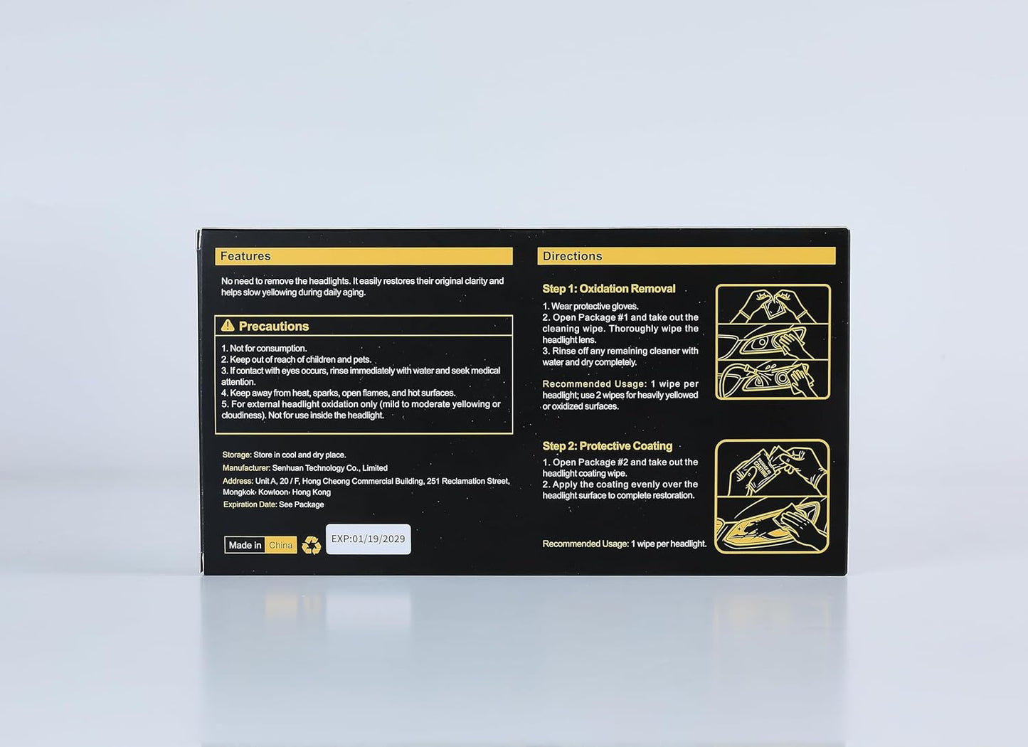 toretark Headlight Restoration Kit Wipes, 5-Min Fix, Restoring to Like-New Condition, Safe for OEM Lens, Headlight Restoration Wipes & Cleaning Wipes, Headlight Cleaner and Restorer Kit