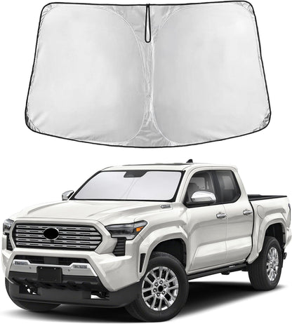 EcoNour Car Windshield Sun Shade | 2025 Upgraded Innovative No-Light-Pass Technology for Maximum Coverage | Foldable Sun Shade Keeps Your Vehicle Cool | Must-Have Car Accessories | Small (59" x 29") - Colors F