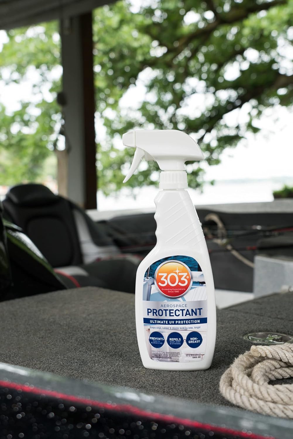 303 Products Marine Aerospace Protectant Spray, UV Protection for Boat Vinyl & Surfaces – Repels Dust, Dirt & Staining, Matte Finish, Restores Like-New Appearance, 32 oz