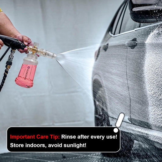 Raincovo Foam Cannon for Pressure Washer, Snow Clear Foam Cannon for Car Wash, Stainless Steel Filter, Adjustable Nozzle with M22 and 1/4 Inch Quick Connect, Additional 1.1 mm Orifice Nozzle