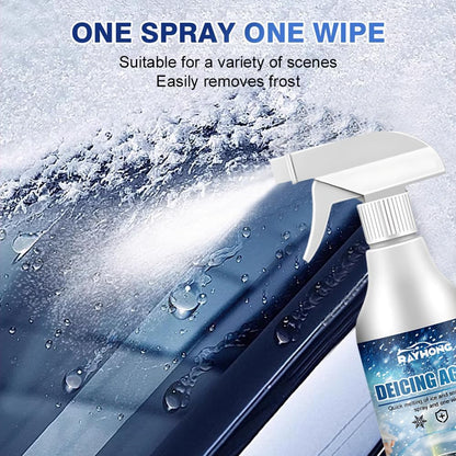 De - Icer for Car Windshield Defroster, Snow Melting Defrost Liquid for Car Window Cleaner, Instantly Melts Ice & Winter Frost for Car Windshields, Windows, Mirrors, Key Locks, & Latches (1)