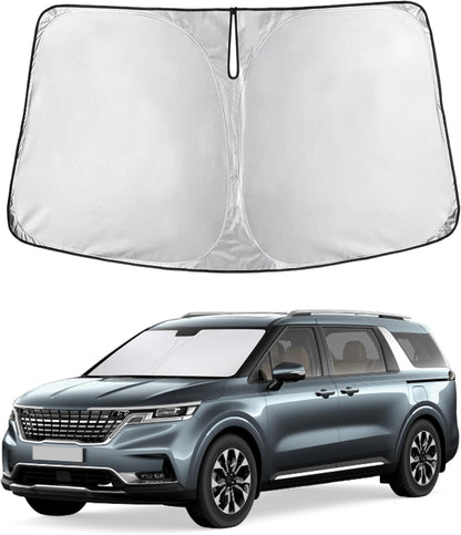 EcoNour Car Windshield Sun Shade | 2025 Upgraded Innovative No-Light-Pass Technology for Maximum Coverage | Foldable Sun Shade Keeps Your Vehicle Cool | Must-Have Car Accessories | Small (59" x 29") - Colors C