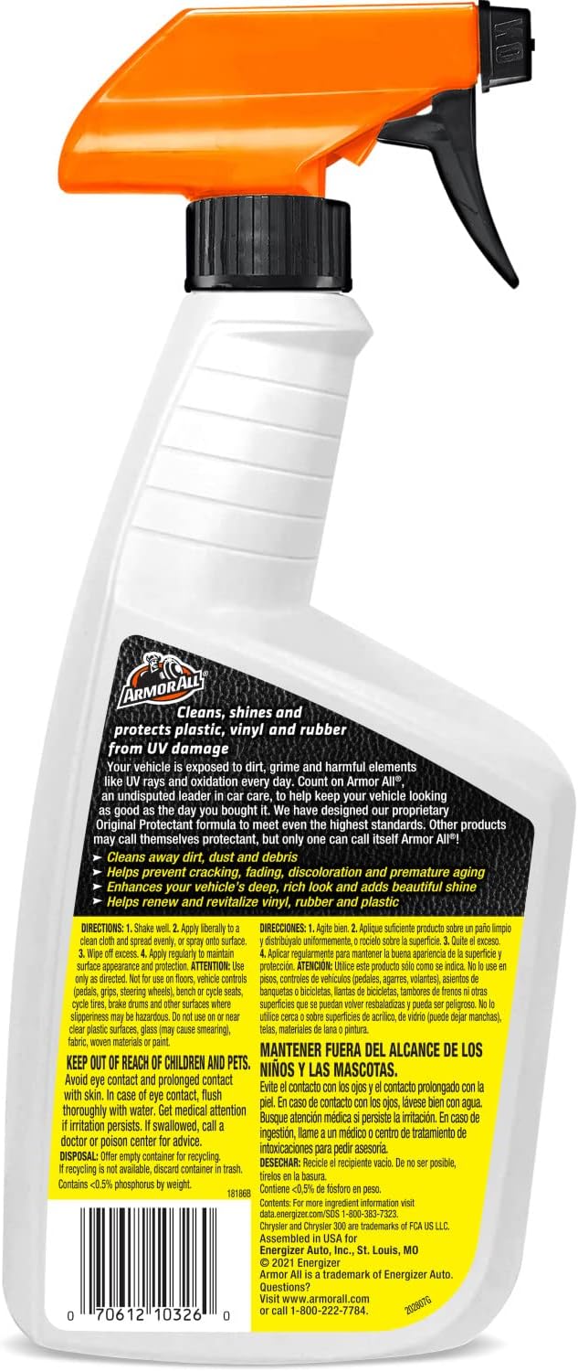 Armor All Car Protectant Refill by Armor All, Car Interior Cleaner with UV Protection, 1 Gal Each, White, 128 Fl Oz (Pack of 1)