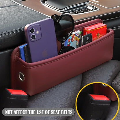 Car Seat Gap Filler 2 pack Car Gap Filler Seat Organizer Front Seat Leather Car Accessories for Women Men, Car Essentials for SUV Truck, Adjustable Seat Gap Filler Organizer (Black 2 pack)