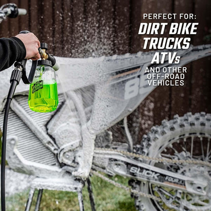Slick Products Total Off-Road Wash Super Concentrate – Thick Foaming Car Wash Soap with Hybrid-Ceramic Formula for Dirt Bikes ATV UTV Trucks Jeeps and More – Foam Cannon Ready – 128 oz