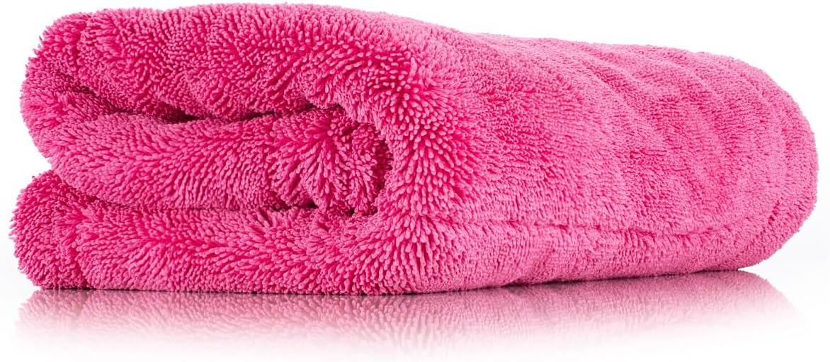 The Rag Company, The Liquid8r, Absorbent 70/30 Blend Microfiber Drying Towel for Cars, Trucks, and SUVs, Safe for Detailing, Scratch-Free, Twist Loop, 1100 GSM, 20x24 Inches, Aqua Blue/Grey